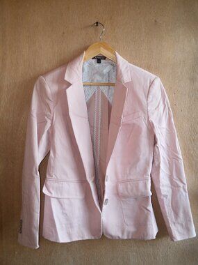 EXPRESS Pastel Pink Button Tailored Blazer - Size: 10